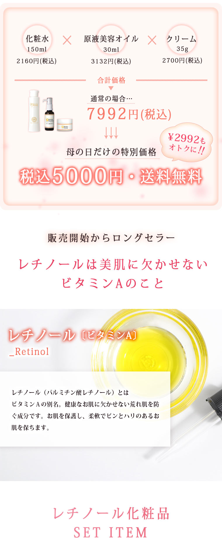 レチノール化粧品セット