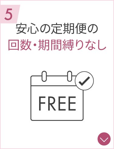 定期便の回数・契約期間の縛り無しで安心してご利用いただけます