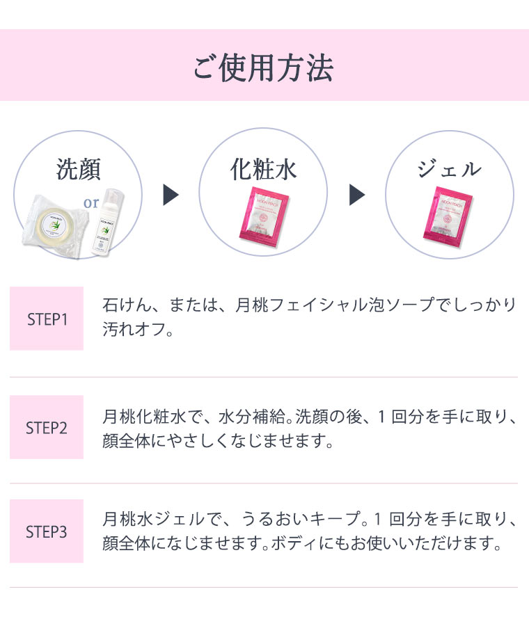 月桃化粧品のご使用方法
