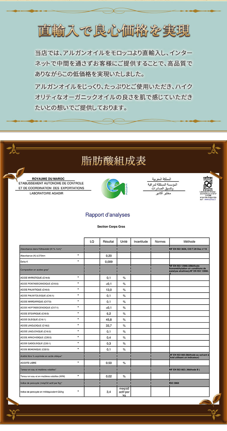 直輸入で良心価格を実現