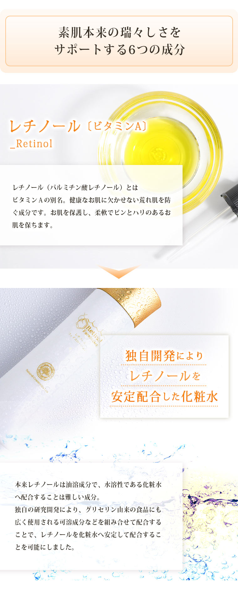 レチノール(ビタミンA)で美肌に