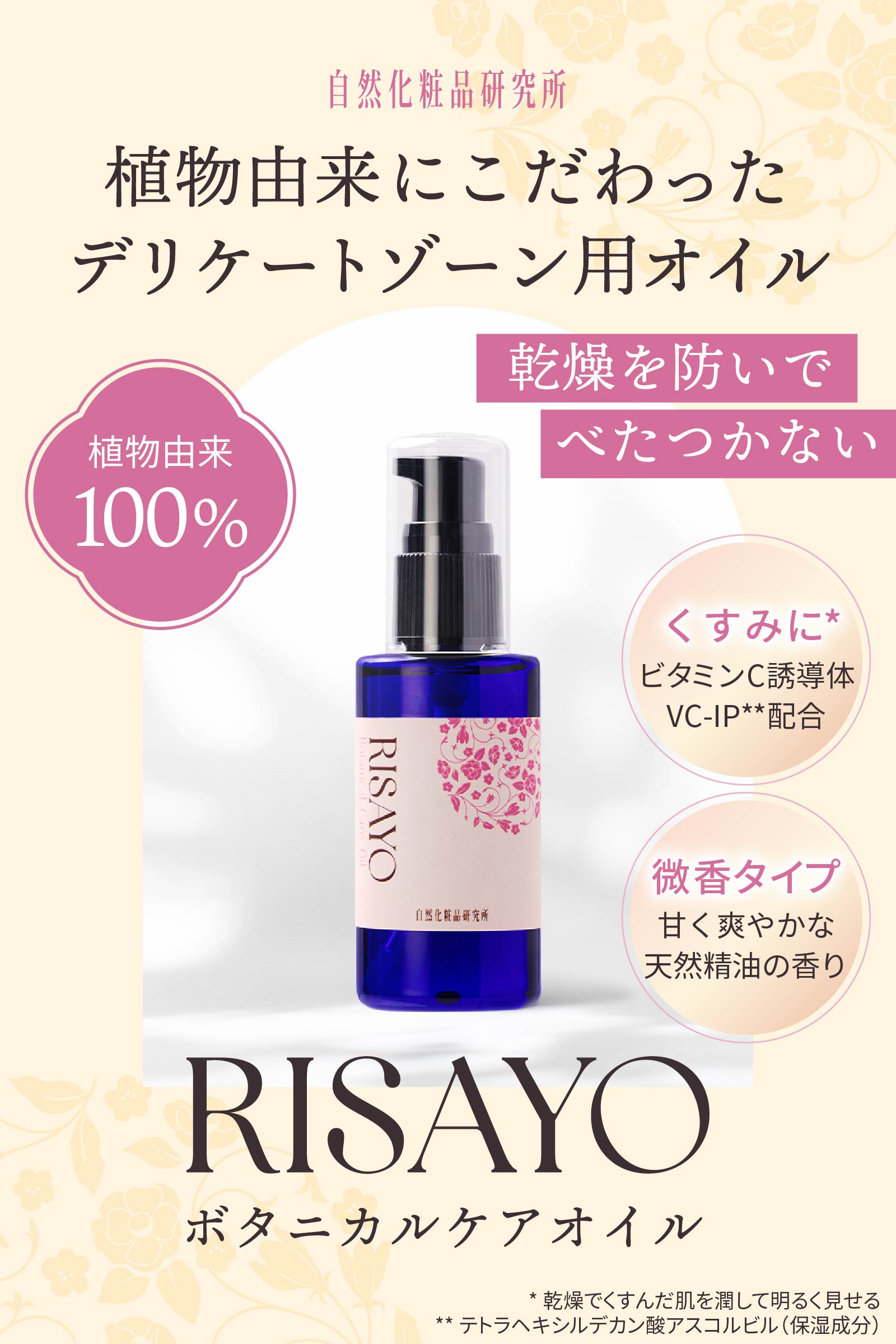 デリケートゾーン用ケアオイル・RISAYOリサヨボタニカルケアオイル
